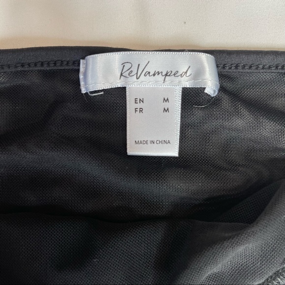 Revamped Black Mesh Bodysuit Size 6 - Picture 6 of 6